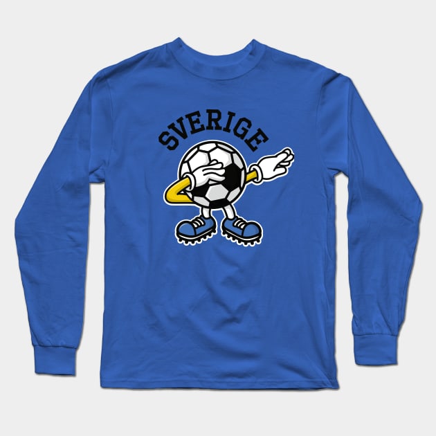 Sverige Sweden dab dabbing soccer football Long Sleeve T-Shirt by LaundryFactory